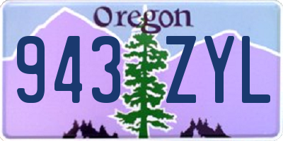 OR license plate 943ZYL
