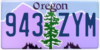 OR license plate 943ZYM