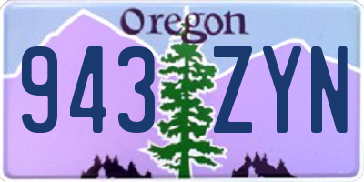 OR license plate 943ZYN