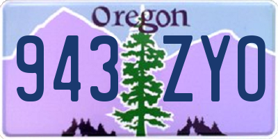 OR license plate 943ZYO