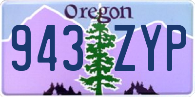 OR license plate 943ZYP