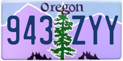 OR license plate 943ZYY