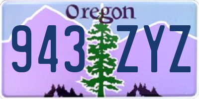 OR license plate 943ZYZ
