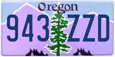 OR license plate 943ZZD