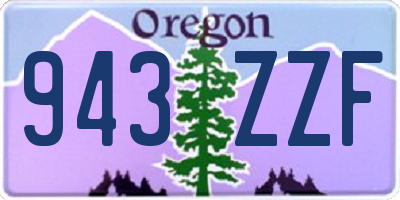 OR license plate 943ZZF