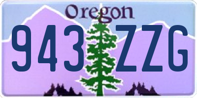 OR license plate 943ZZG