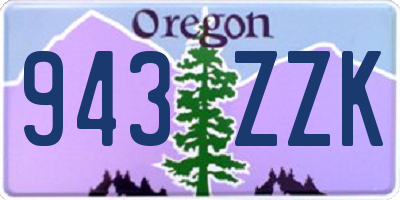 OR license plate 943ZZK