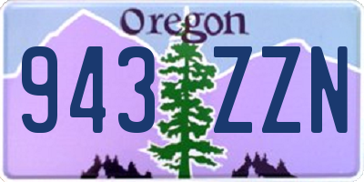 OR license plate 943ZZN