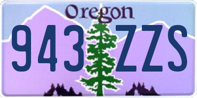 OR license plate 943ZZS