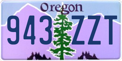 OR license plate 943ZZT