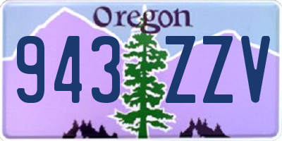 OR license plate 943ZZV