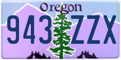 OR license plate 943ZZX