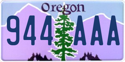 OR license plate 944AAA