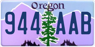 OR license plate 944AAB