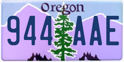 OR license plate 944AAE