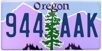 OR license plate 944AAK