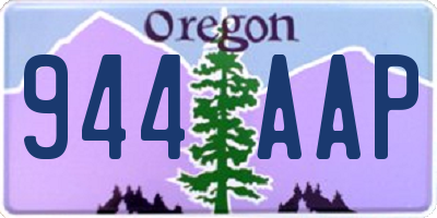 OR license plate 944AAP