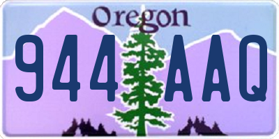 OR license plate 944AAQ