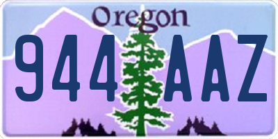 OR license plate 944AAZ