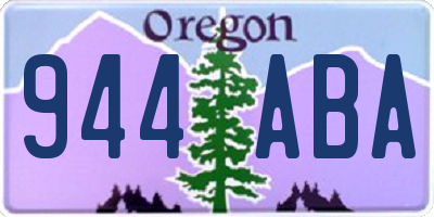 OR license plate 944ABA