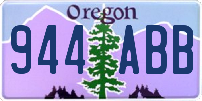 OR license plate 944ABB
