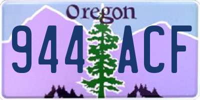 OR license plate 944ACF