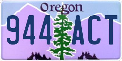 OR license plate 944ACT
