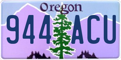 OR license plate 944ACU