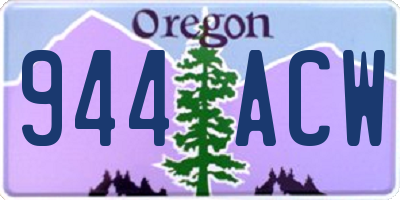OR license plate 944ACW