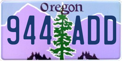 OR license plate 944ADD