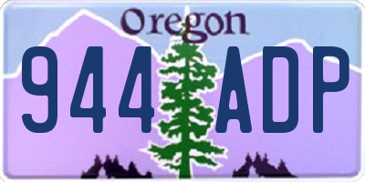 OR license plate 944ADP