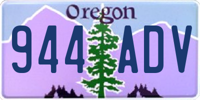 OR license plate 944ADV