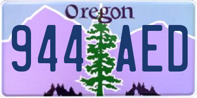 OR license plate 944AED