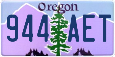 OR license plate 944AET