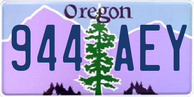 OR license plate 944AEY