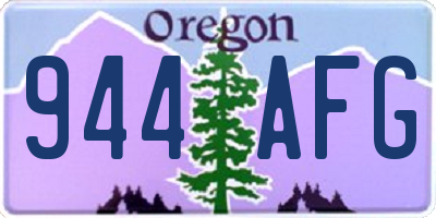 OR license plate 944AFG
