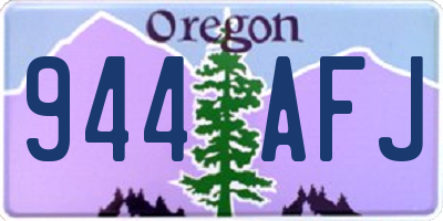 OR license plate 944AFJ