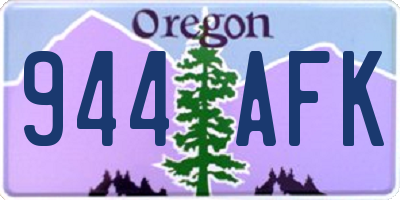 OR license plate 944AFK