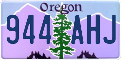 OR license plate 944AHJ