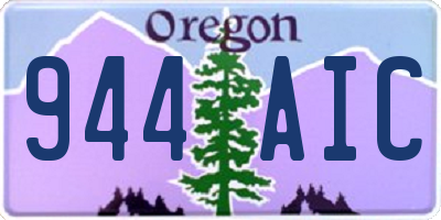 OR license plate 944AIC