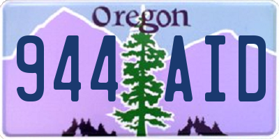 OR license plate 944AID