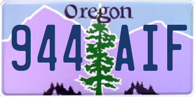 OR license plate 944AIF