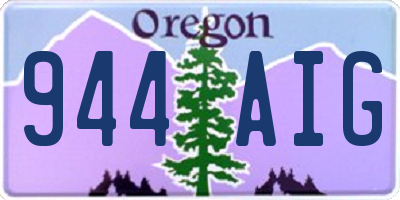 OR license plate 944AIG