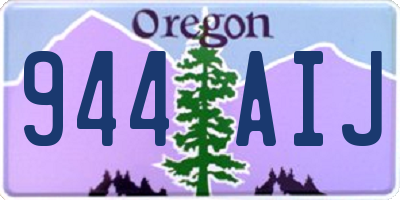 OR license plate 944AIJ