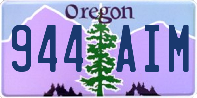 OR license plate 944AIM