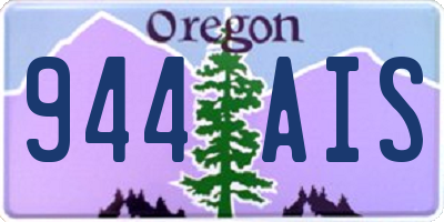 OR license plate 944AIS
