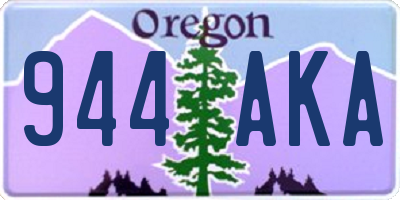 OR license plate 944AKA