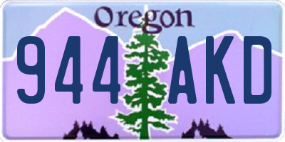 OR license plate 944AKD