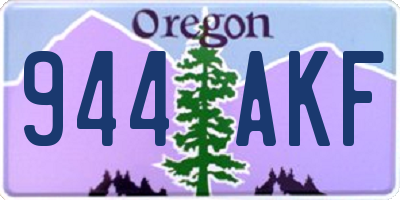 OR license plate 944AKF