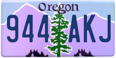 OR license plate 944AKJ